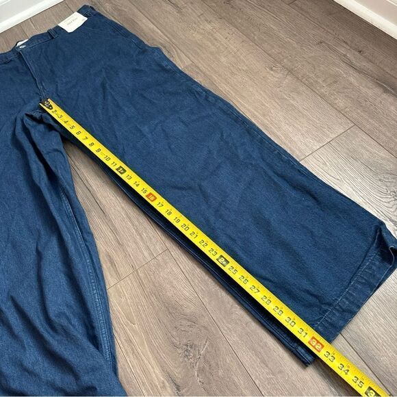 NWT Abercrombie & Fitch Mid Rise Ultra Wide Leg Jeans Size 32 14 LONG 32/14L NEW - Picture 10 of 11